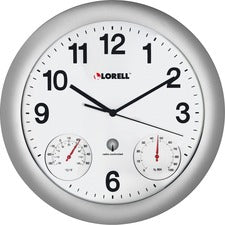 Lorell Analog Temperature/Humidity Wall Clock