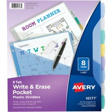 Avery&reg; Write & Erase Durable Dividers with Pockets