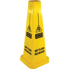 Genuine Joe Bright Four-sided Caution Safety Cone