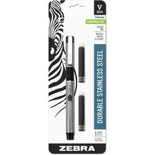 Zebra Pen V-301 Stainless Steel Fountain Pens