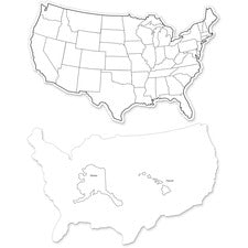 Creativity Street Large USA Maps Whiteboard