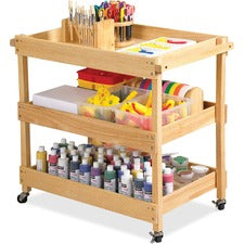 Early Childhood Resources Birch Hardwood Utility Cart - Natural