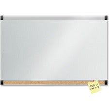The Board Dudes GlassX Unframed Dry Erase Brd/Cork Bar