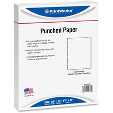 Printworks 19-Hole Punched Laser, Inkjet Print Copy & Multipurpose Paper