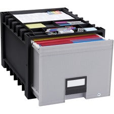 Storex Black/Gray Heavy-duty Archive Drawer