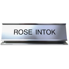 Xstamper Pedestal Aluminum 2"x8" Desk Sign