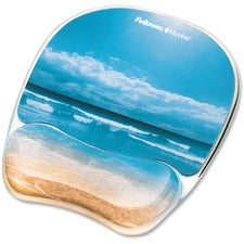 Fellowes Photo Gel Mouse Pad Wrist Rest with Microban®
