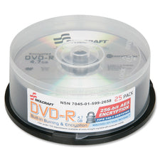 SKILCRAFT DVD Recordable Media - DVD-R - 8x - 4.70 GB - 25 Pack Spindle