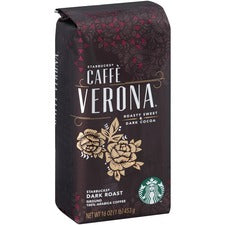 Starbucks Caffe Verona Dark Roast Ground Coffee 1 Pound Bag Ground