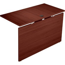 Lorell Concordia Series Mahogany Laminate Desk Ensemble