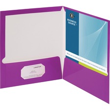 Business Source Laminated Cover 2-pocket Portfolio