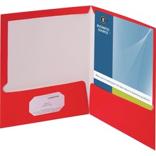 Business Source Laminated Cover 2-pocket Portfolio