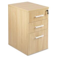 Lorell Concordia Series Latte Laminate Desk Ensemble Pedestal - 3-Drawer