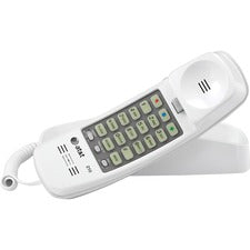 AT&T 210 Corded Trimline Phone with Speed Dial and Memory Buttons, White
