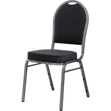 Lorell Upholstered Textured Fabric Stacking Chair