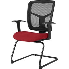 Lorell ErgoMesh Series Mesh Side Arm Guest Chair