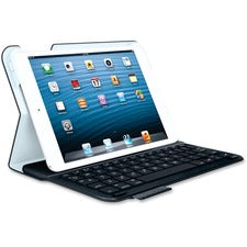 Logitech Keyboard/Cover Case (Folio) for 7" Apple iPad mini Tablet - Black