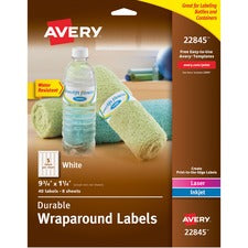 Avery&reg; Water-Resistant Wraparound Labels