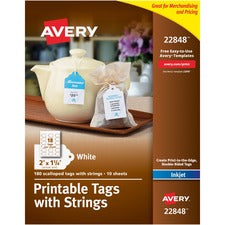 Avery® Printable Tags -Scallop Edge
