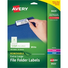 Avery® Extra-Large File Folder Labels - Sure Feed