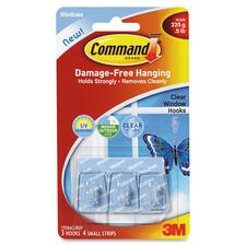 Command Clear Window Hooks with UV Strips, Micro, 0.5lb Capacity, 3 Pack