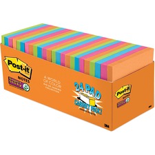 Post-it&reg; Super Sticky Notes Cabinet Pack - Rio de Janeiro Color Collection