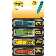 Post-it&reg; 1/2"W Arrow Message Flags - 4 Dispensers