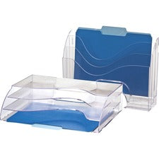 OIC Clear Wave 2-way Desktop Organizer