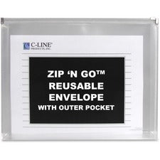 C-Line Zip 'N Go Reusable Poly Envelope with Outer Pocket