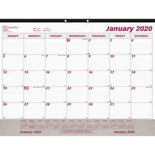 Brownline Vinyl Strip Monthly Desk Pad