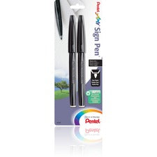 Pentel Sign Pen, Black 2 Pack