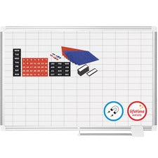 MasterVision Platinum Pure 1"x2" Grid Planning Board