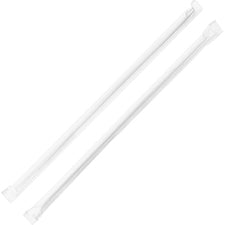 Genuine Joe Jumbo Translucent Straight Straws