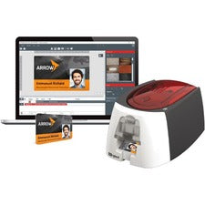 Evolis Badgy200 Plastic ID Card Solution With ID Software For Tamper Proof Professional Custom ID's On Demand Near To Edge Printing