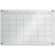 The Board Dudes Unframed Glass Dry-erase Calendar