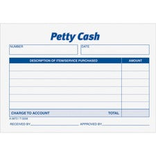 Adams Petty Cash Receipt Pad