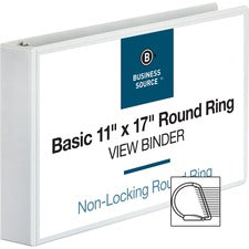 Business Source Tabloid-size Round Ring Reference Binder