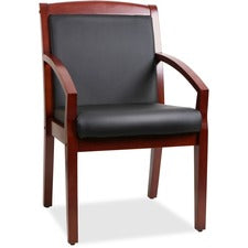 Lorell Sloping Arms Wood Guest Chair