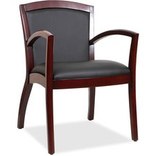 Lorell Arched Arms Wood Guest Chair