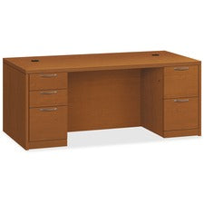 HON Valido Double Pedestal Desk, 72"W - 5-Drawer
