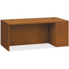 HON Valido Double Pedestal Desk, 72"W - 3-Drawer