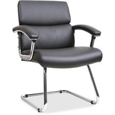 Lorell Sled Base Leather Guest Chair