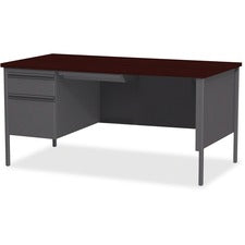 Lorell Fortress Series Left-Pedestal Desk