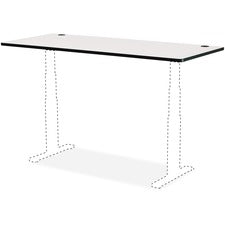 Safco Gray Laminate Electric Height-Adjustable Table Tabletop