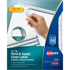 Avery® Index Maker Print & Apply Clear Label Double Column Dividers