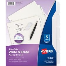 Avery&reg; Big Tab Write & Erase Durable Dividers