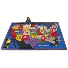 Carpets for Kids Discover America U.S. Map Area Rug