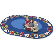 Carpets for Kids Reading By The Book Oval Area Rug