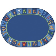 Carpets for Kids A to Z Animals Oval Area Rug