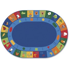 Carpets for Kids Learning Blocks Oval Seating Rug